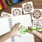 50PCS Mandala Painting Stencils Set – 4x4 Inch Reusable PET Mylar Stencils for DIY Crafts on Wood, Rocks, Canvas, Fabric, Glass & Pottery